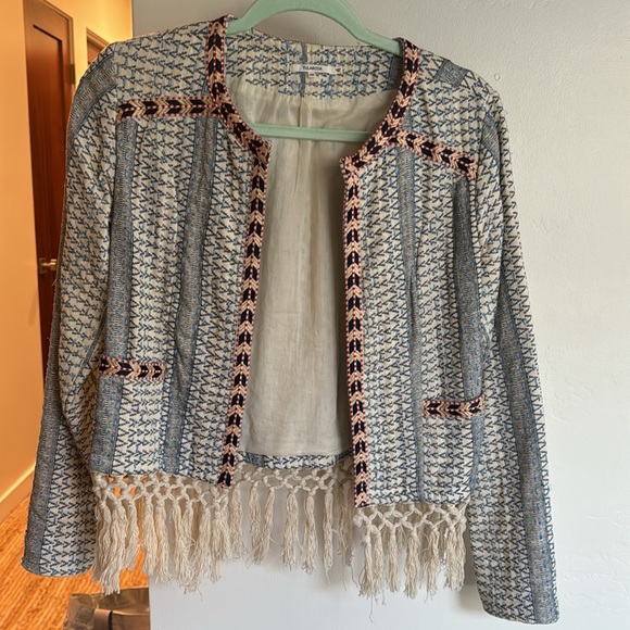 Tularosa Santa Fe Macrame Fringe-Trim Jacket - Picture 3 of 6